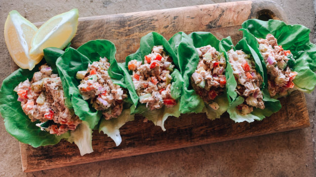 Easy Tuna Salad Lettuce Wraps