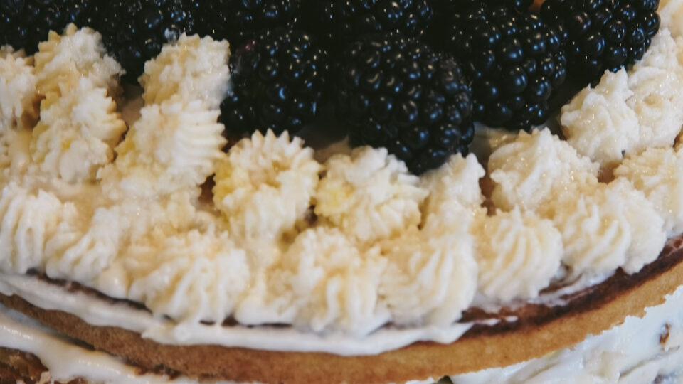 Fluffy Lemon and Blackberry Cake | Gluten, Dairy, and Refined Sugar-Free