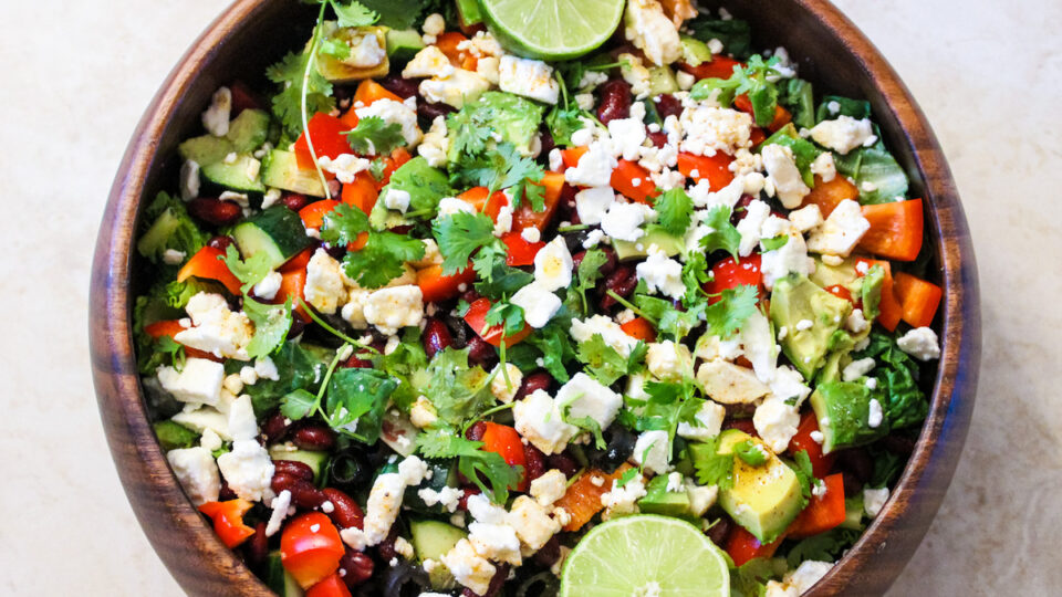 Loaded Mexican Salad with Zesty Lime Dressing
