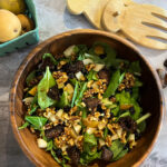 Asian Pear, Fig, and Honey Herb Walnut Salad
